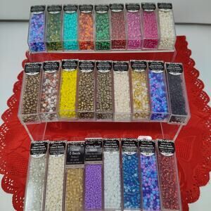 26X Cousin D.I.Y Glass E- Beads Multicolor 40g 1.41 Oz